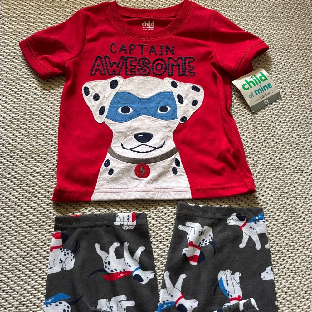 Pajamas Captain Awesome toddler boys size 2T polyester Child of mine Carter's